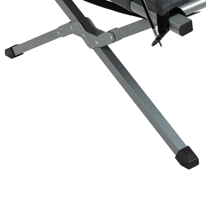 Feltseng med kuppeltag, telt + barneseng, vejrbestandig, foldbar, grå, 200 cm x 86 cm x 147 cm