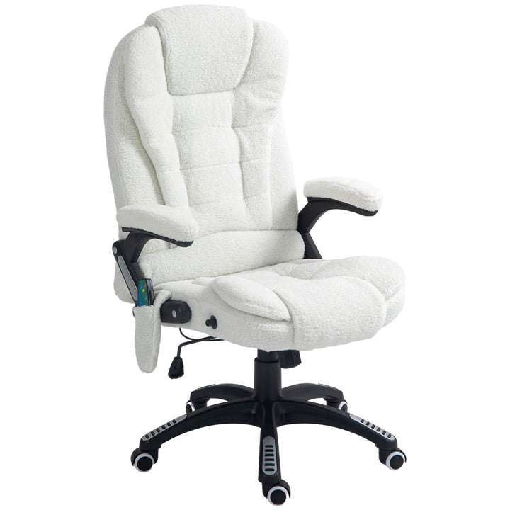 Kontorstol massagefunktion massage kontorstol, massagefunktion, højdejusterbar, 67 x 74 x 107-116 cm, hvid