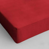 Stræklagen i bomuld, rød, 90 x 200 cm