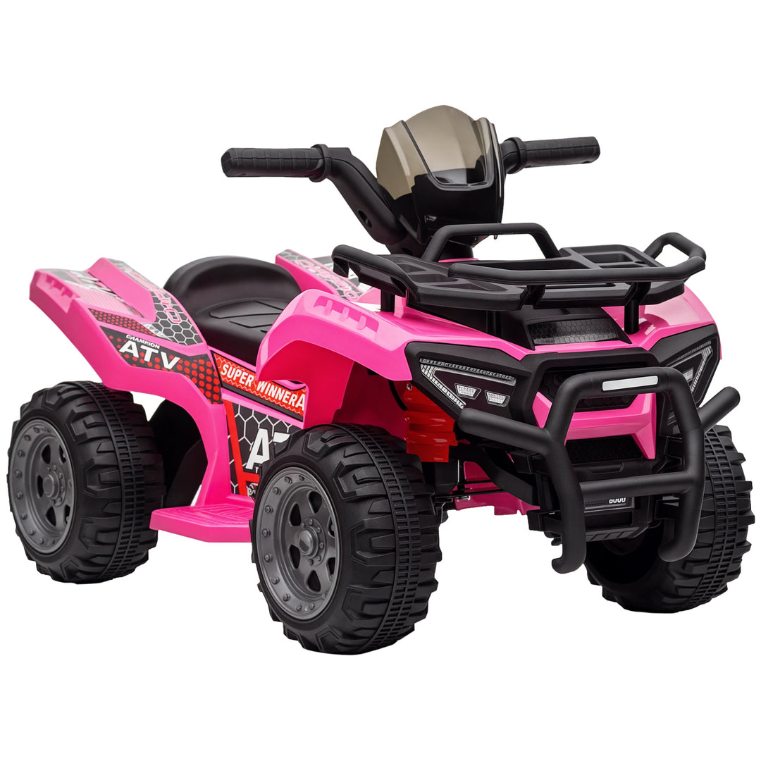 Børne elektrisk quad 6V med fremadgående funktion, musik, elektrisk quad til børn 1,5-3 år, lyserød