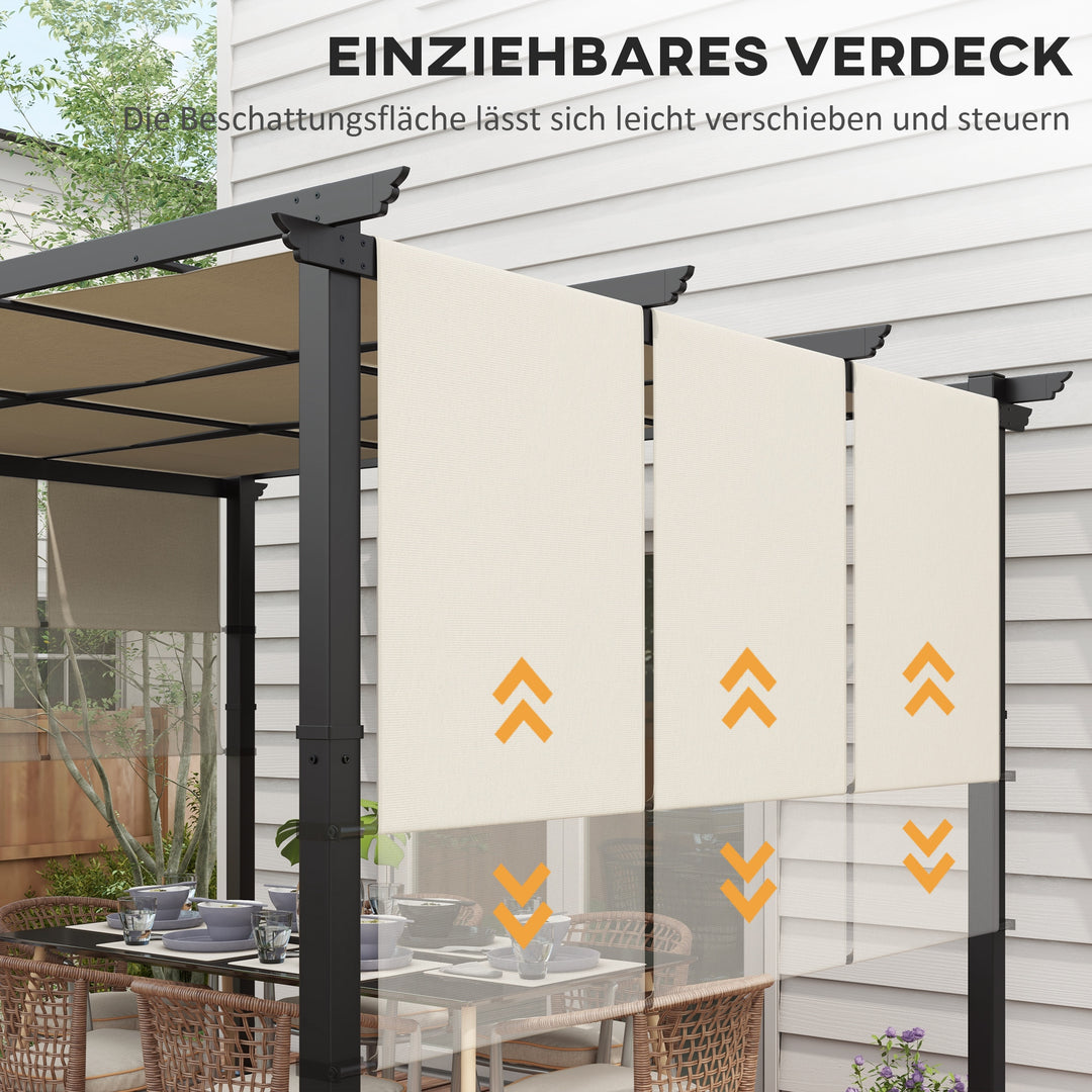 solsejl til markise Markise/solsejl. Pergola, vejrbestandig, inklusive monteringsbeslag, 3 – Lammeuld.dk
