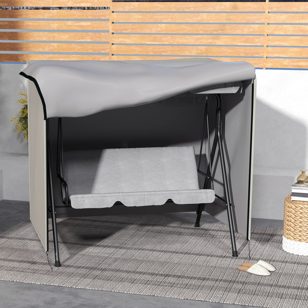 Gyngeovertræk, rivefast, vandtæt, støvtæt, polyester, 177 x 114 x 152 cm, grå