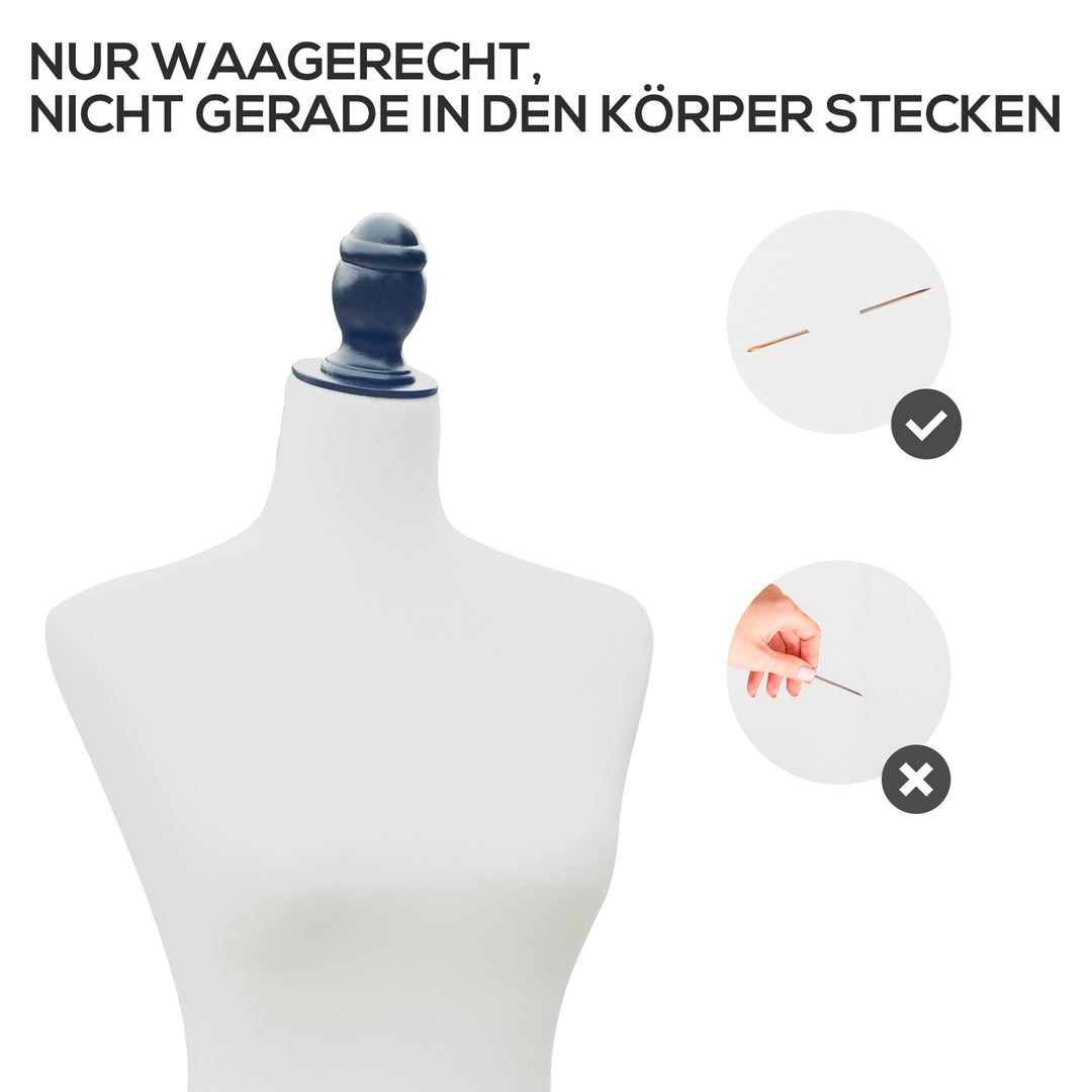 Mannequin-torso, kjoleform, vinduesmannequin, skum, træ, metal, hvid