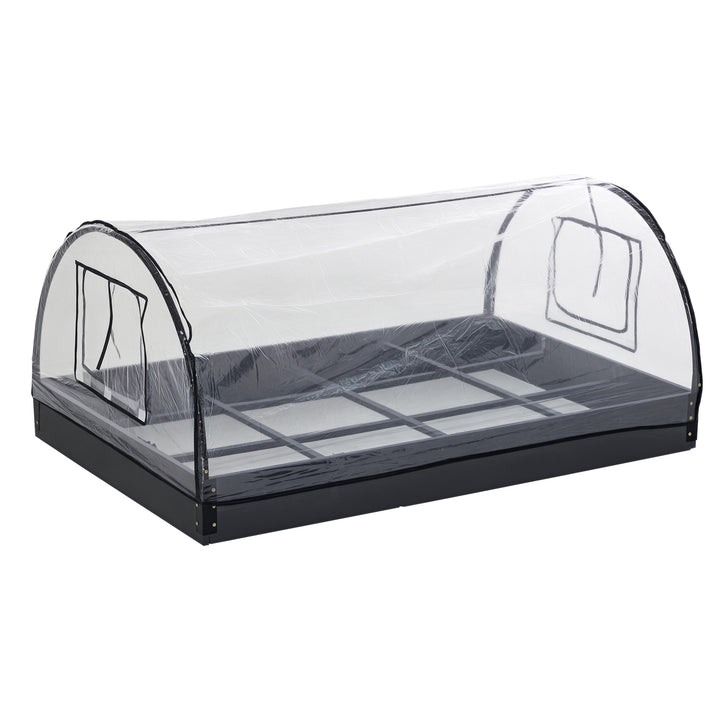 C drivhus tomathus kold ramme plast stål transparent 120 x 79 x 53 cm