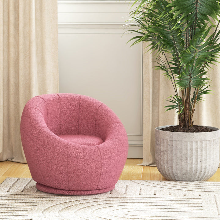 Børnelænestol børnemøbler børneskammel, teddy fleece, 60 cm x 56 cm x 48 cm, pink