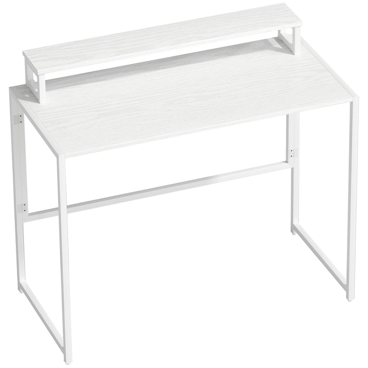Sammenklappeligt skrivebord/computerbord med skærmbeslag til hjemmekontor, 100 x 48 x 87,5 cm