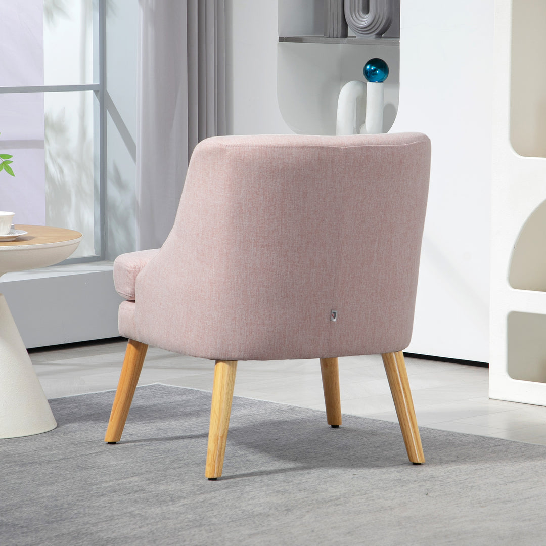 Skandinavisk accentstol, fløjl, 25d skum, hevea træben, beige, 63 x 69 x 79,5 cm