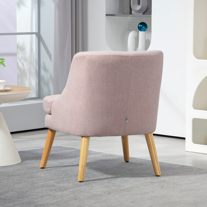 Skandinavisk accentstol, fløjl, 25d skum, hevea træben, beige, 63 x 69 x 79,5 cm