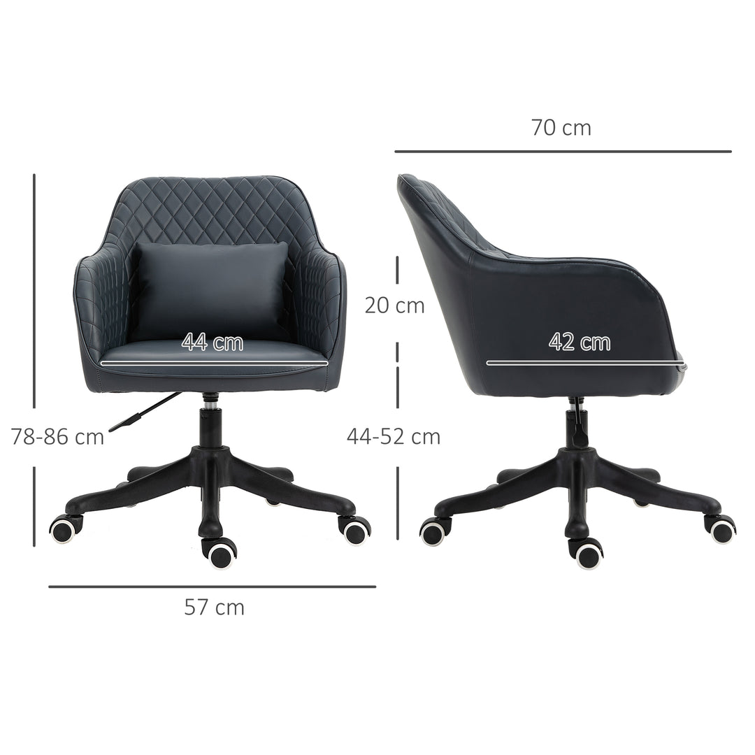 Massage kontorstol skrivebordsstol computerstol drejestol arbejdsstol med vibrationsfunktion usb trin massagefunktion lændepude armlæn 78-86 cm højdejusterbar antracit