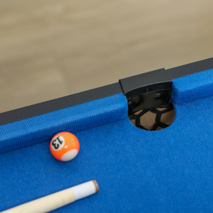 Sportnow 5-i-1 spillebord, billard, bordtennis, hockey, basketball, bueskydning, tilbehør inkluderet, mdf, plastik, blå