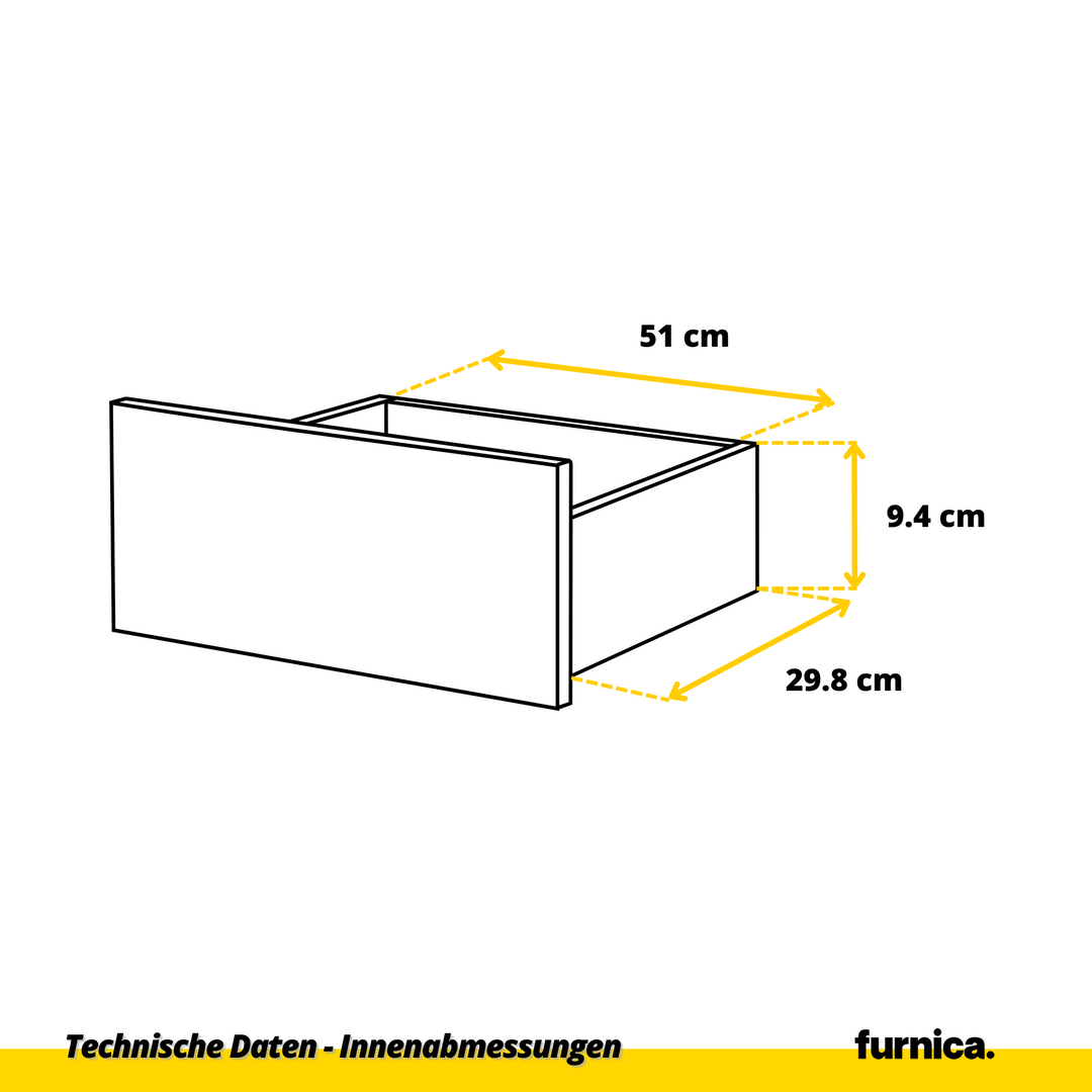 GABRIEL – kommode / sideboard med 4 skuffer – antracit / mat hvid – H92 cm B60 cm D33 cm