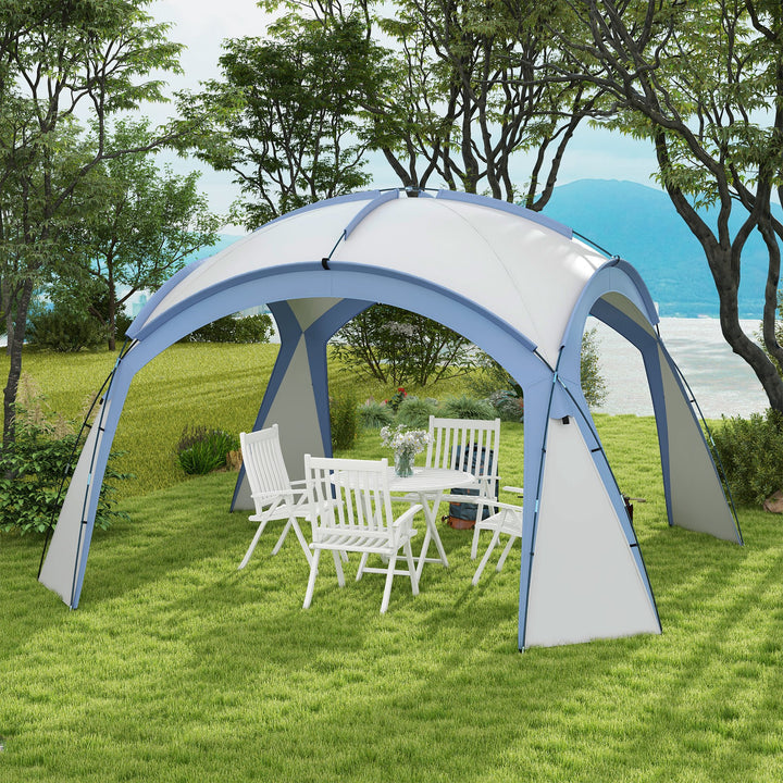 Evently 3,5 x 3,5 m pavillon med krogdør, vandafvisende, vinterbestandig, havepavillon, lyseblå