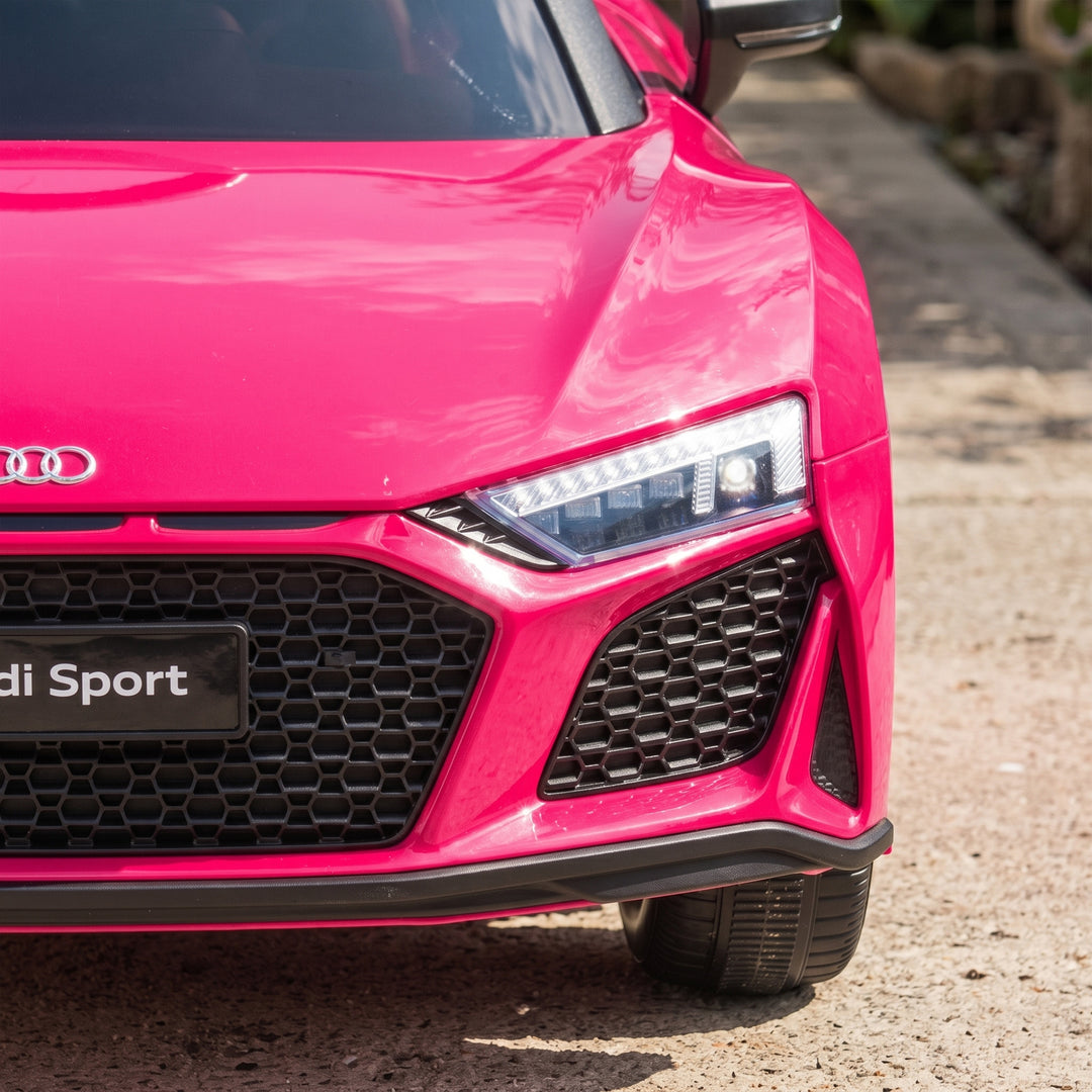 Elbil til børn Audi R8 12V fjernbetjening til børnebil lyserød