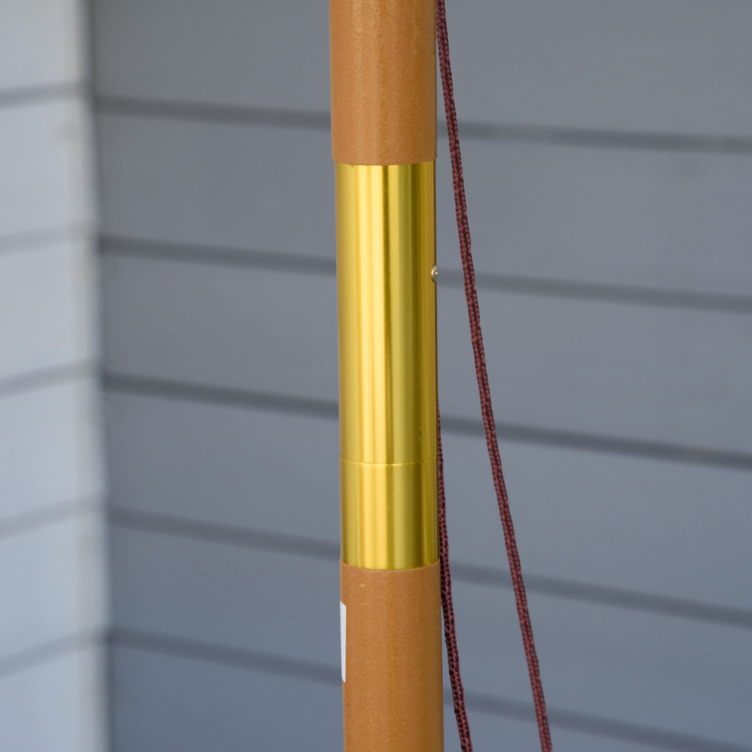 Parasol Ø 300 cm, parasol med UV-beskyttelse, træparasol til balkon, stabil strandparasol, markedsparasol, solbeskyttelse til strand, terrasse, have, khaki