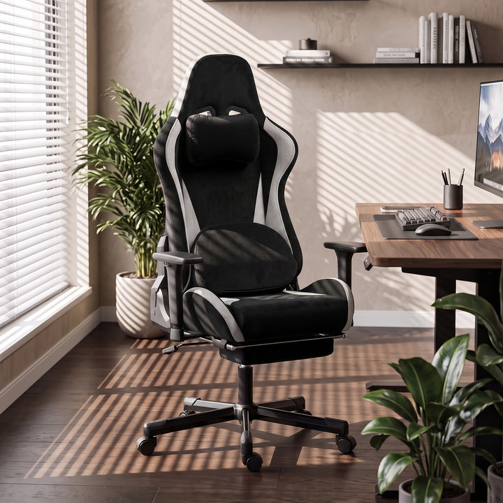 Gamingstol Ergonomisk gamingstol med æltemassage og varme