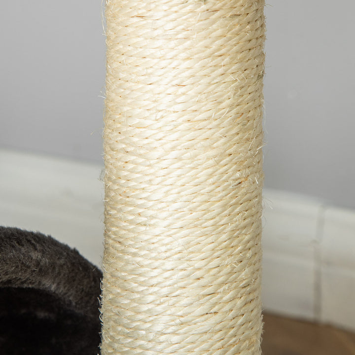 Kradsetræ med legebolde kradsetræ til katte sisalreb kradsetræer grå 35,5 x 37 x 46 cm