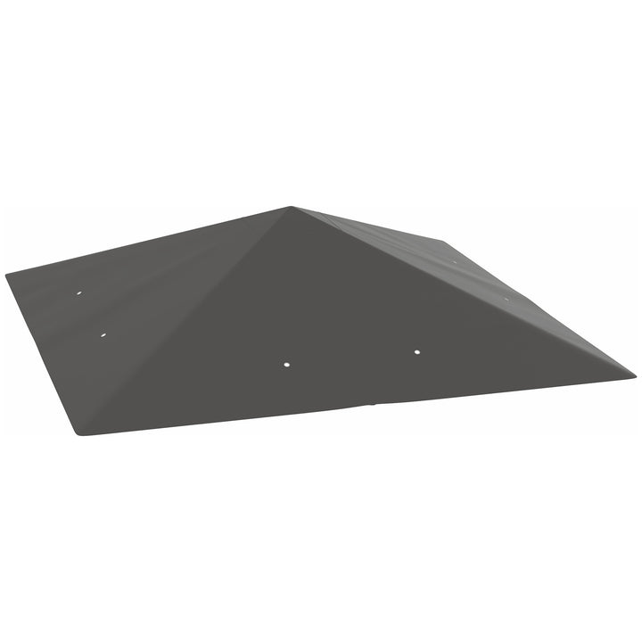 Udskiftningstag til 3 x 3 m pavillon, vandafvisende pavillontag UPF30+, udskiftningsbetræk Oxford-stof, 370 g/m², grå