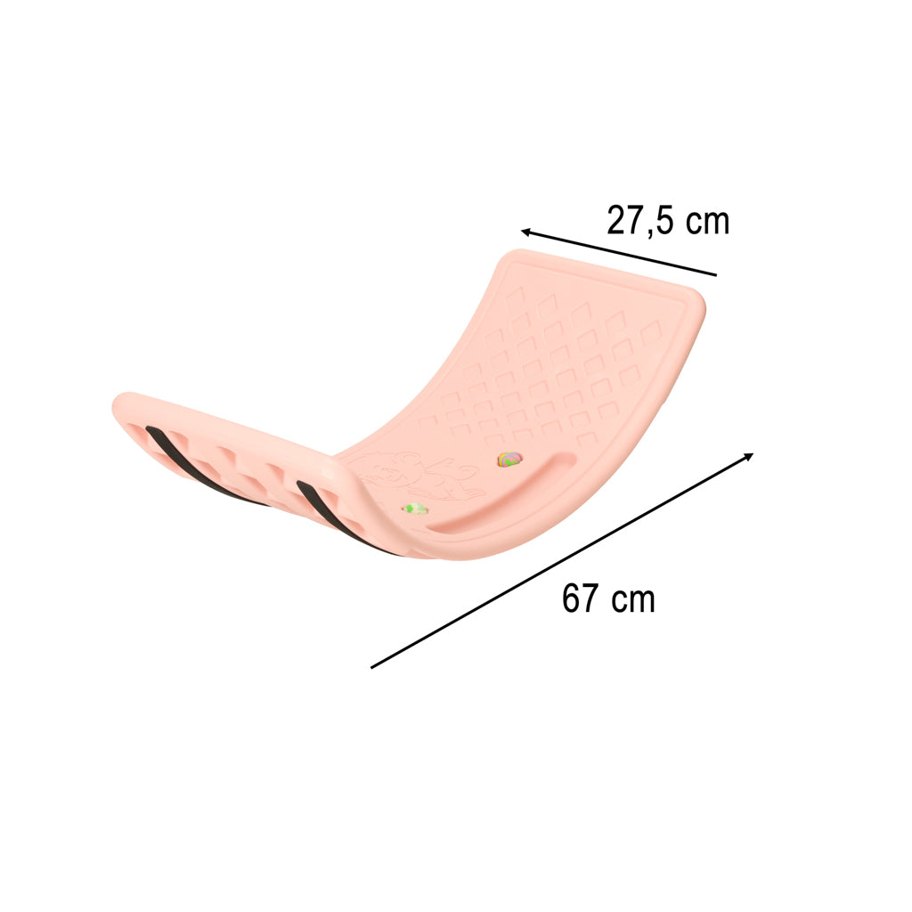 Balancebræt med prægning 83x28cm pink
