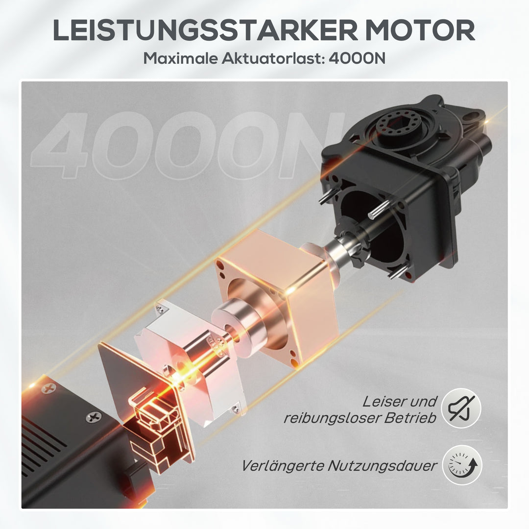 Elektrisk lænestol med massagefunktion, polstret stol med ståfunktion, metal, stof, grå