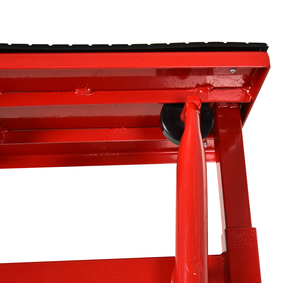 Motorcykellift, 150 kg lasteevne, motorcykelliftplatform, 275/395 mm højdejusterbar, til garager og udendørsområder