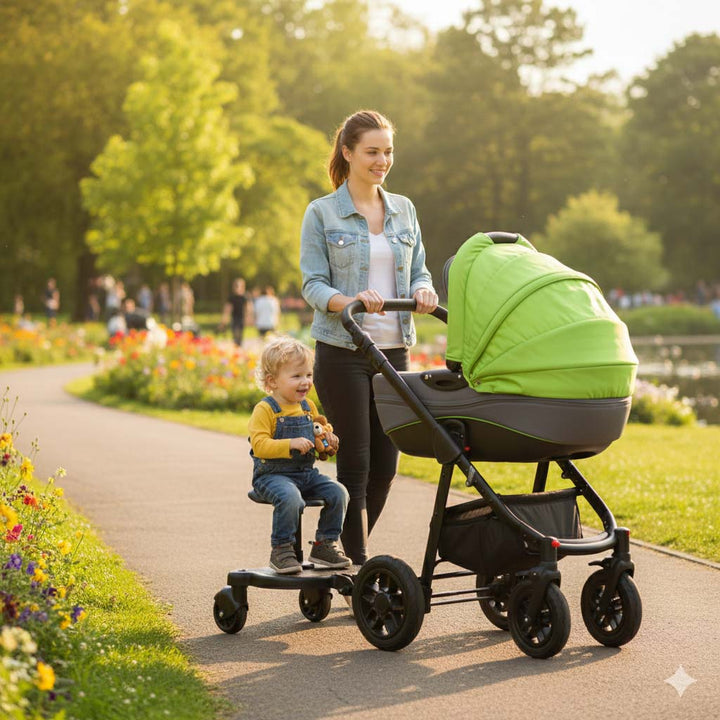 Barnevognstilbehør med babysæde, sort