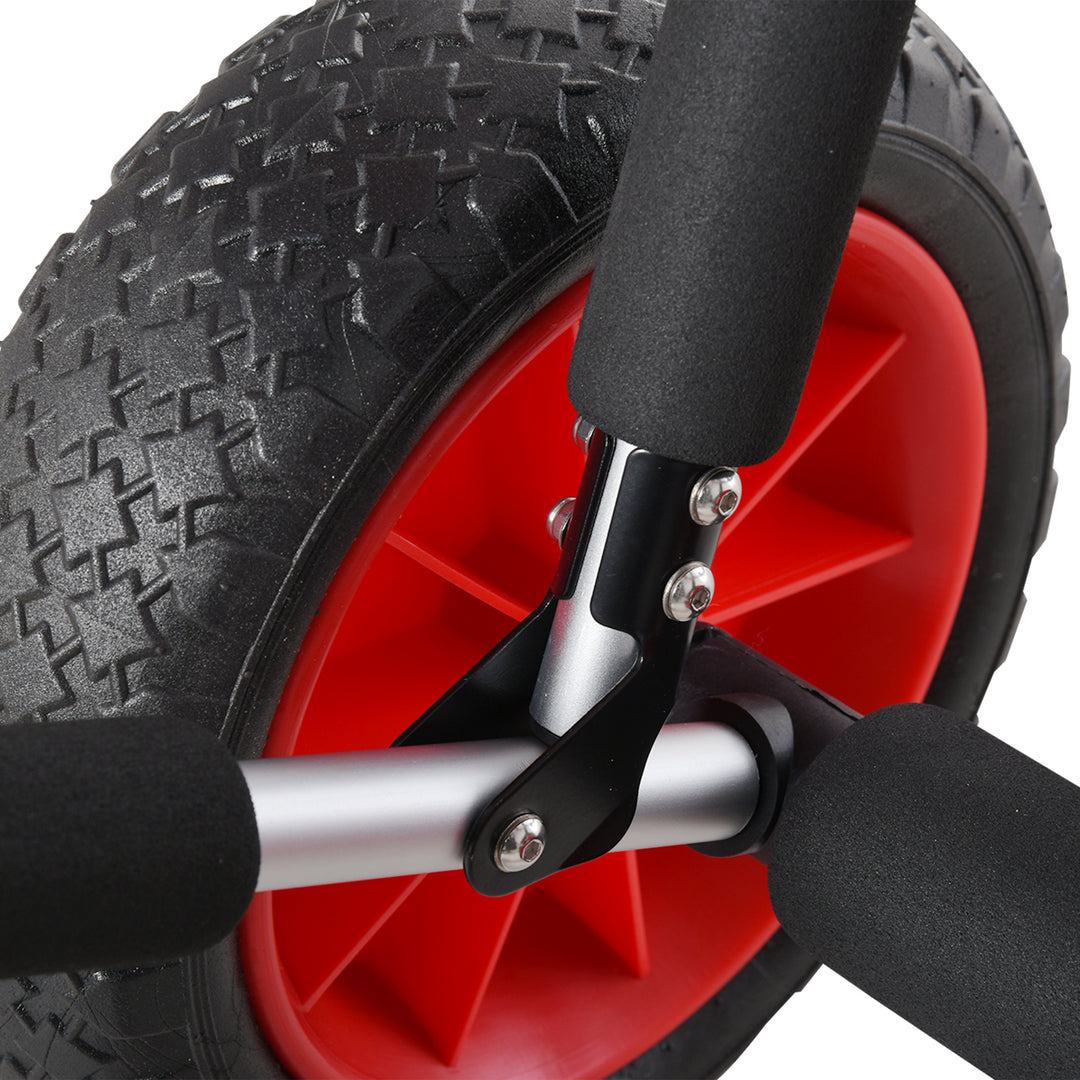 Sammenklappelig surfvogn (op til 45 kg), transportvogn i aluminium, sammenklappelig kajakvogn, polstret, kunstlæderdæk, bådvogn, surfvogn, bådtrailer, vogn til surfbrætter, oppustelige både