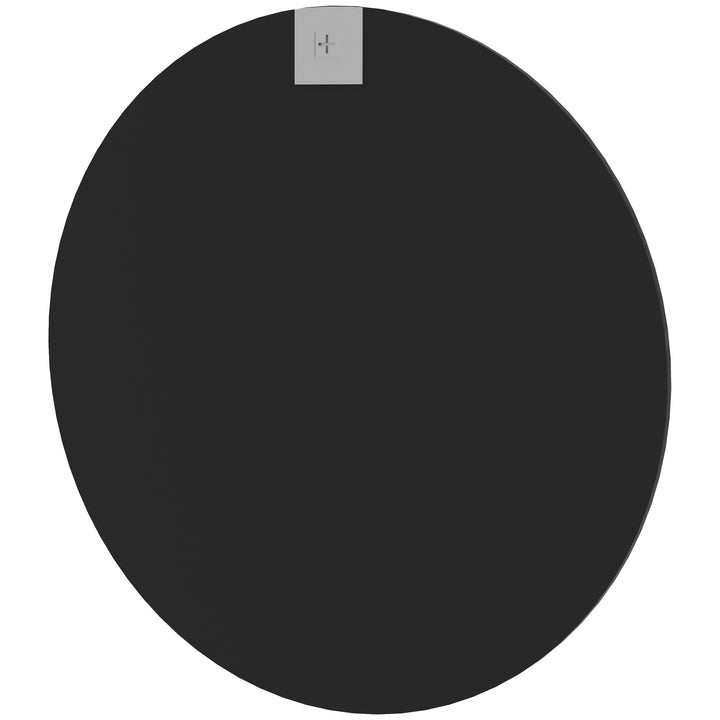 Vægspejl, moderne design, ø61 cm, sort
