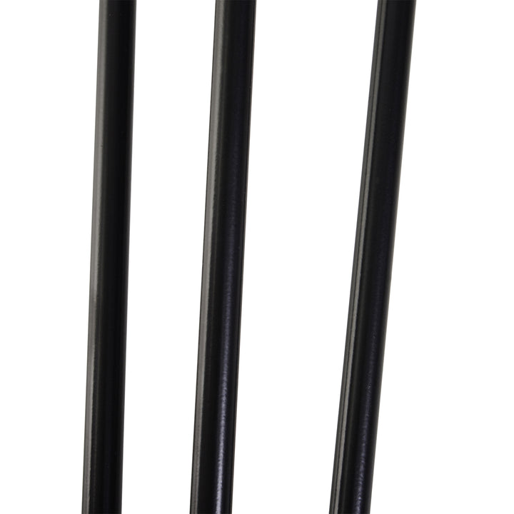 Bordbensæt, 4 stålbordben, gaffeldesign, 40 kg lasteevne, sort