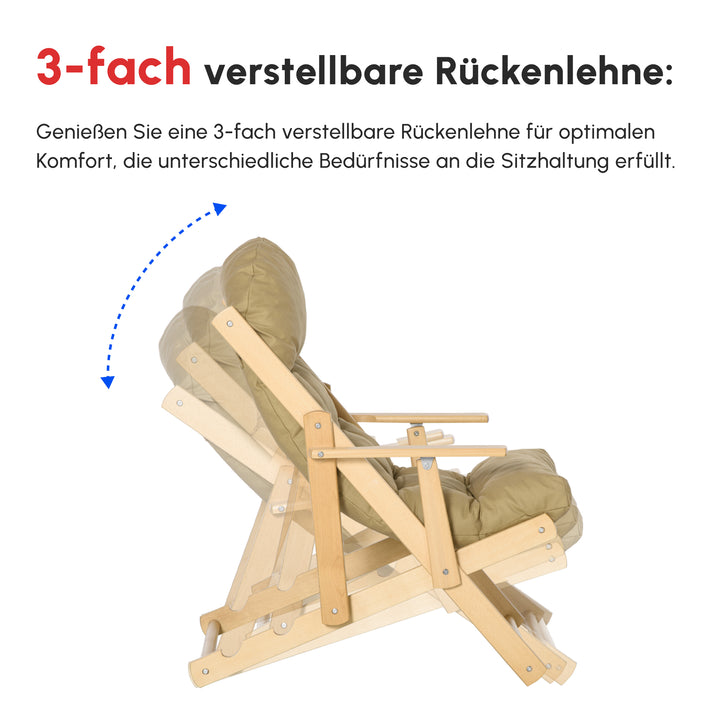 Accentstol, lænestol, justerbar ryglæn, bøgetræsstel, op til 120 kg, brun