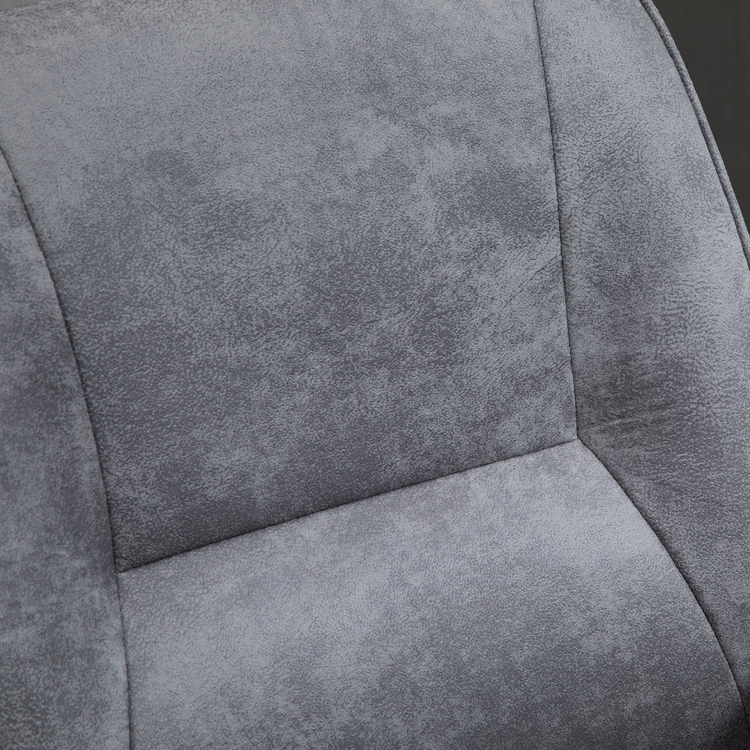 Kontorstol med gyngefunktion, højdejusterbar drejestol, ergonomisk arbejdsstol, moderne, lasteevne op til 120 kg, mikrofiber, lysegrå, 67 x 69 x 92-102 cm
