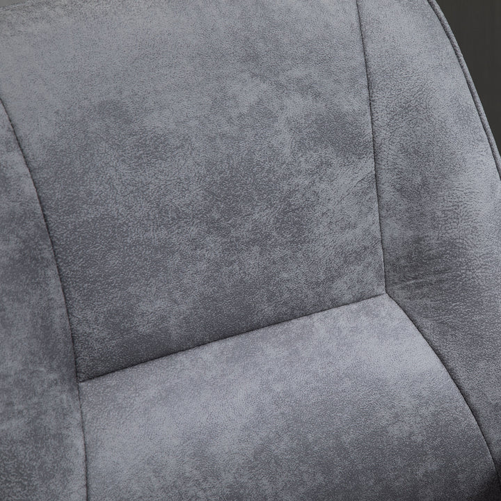 Kontorstol med gyngefunktion, højdejusterbar drejestol, ergonomisk arbejdsstol, moderne, lasteevne op til 120 kg, mikrofiber, lysegrå, 67 x 69 x 92-102 cm