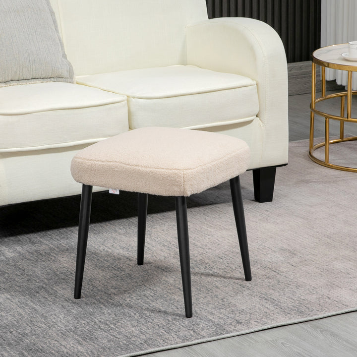 Skammel, siddeskammel, bamse, fodskammel, beige
