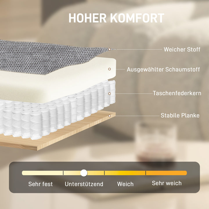 Drejelig accentstol, polstret læsestol med chenille, bredt sæde, fjerhynde og metalben, lysegrå