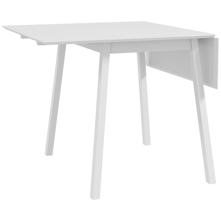 Spisebord, foldbart køkkenbord, 2 foldbare overflader, 110 x 86 x 75 cm, hvid