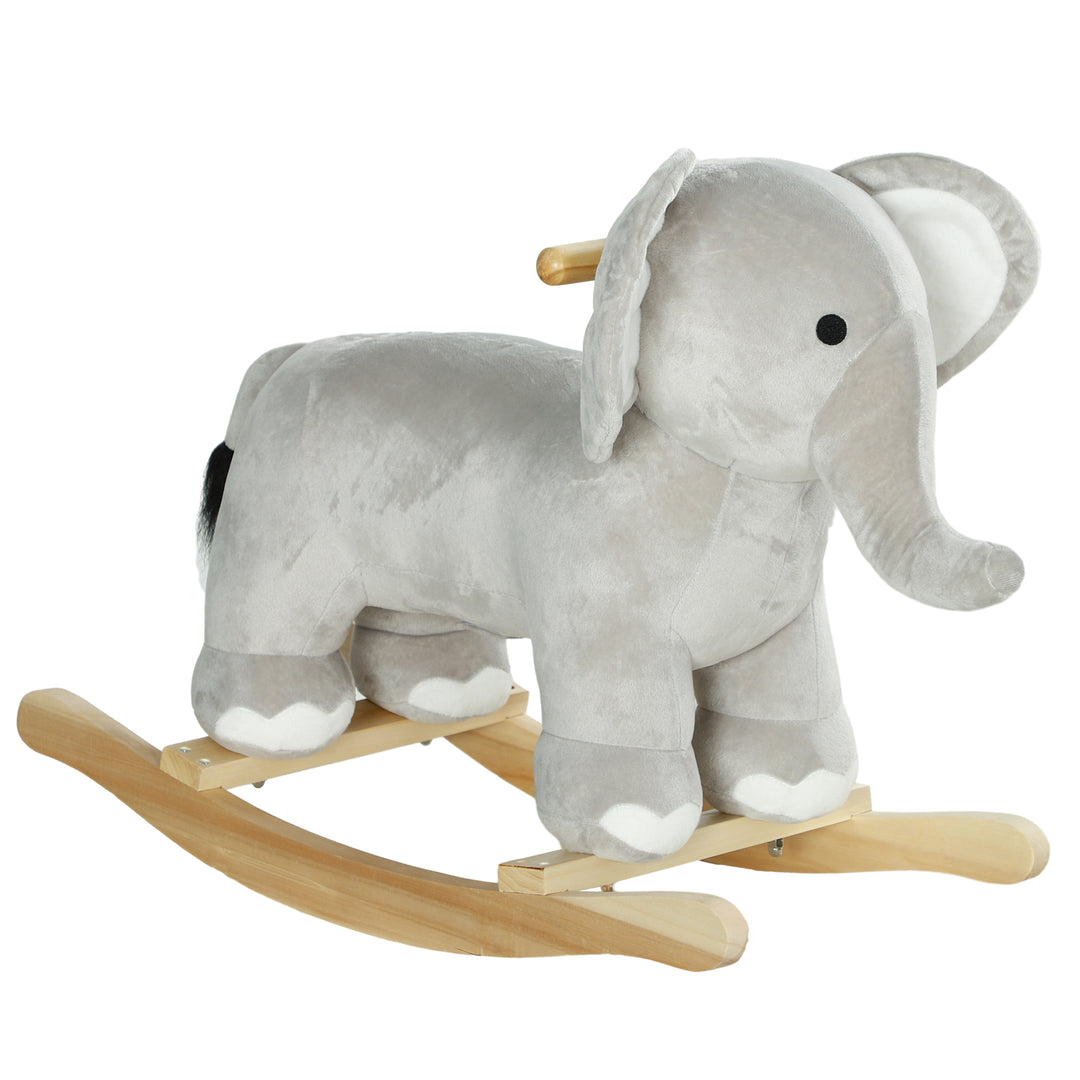 Gyngehest, elefant, lydeffekter, sikker base, til 2-4 år, 64,5 x 31 x 52 cm, grå