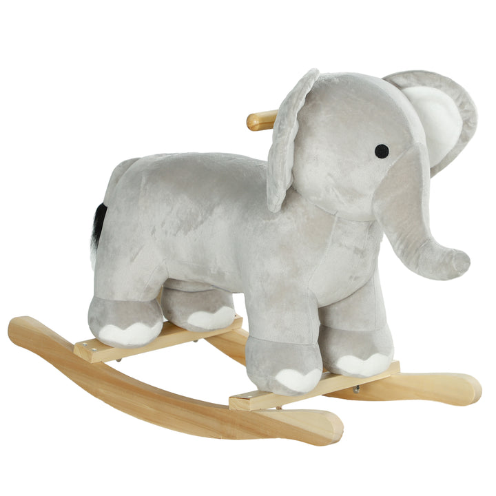 Gyngehest, elefant, lydeffekter, sikker base, til 2-4 år, 64,5 x 31 x 52 cm, grå