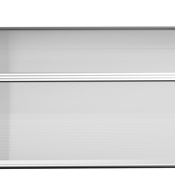 Dørmarkise, beskyttelse mod regn, vind og hagl, polycarbonat, aluminium, 110 x 60 x 18 cm, grå
