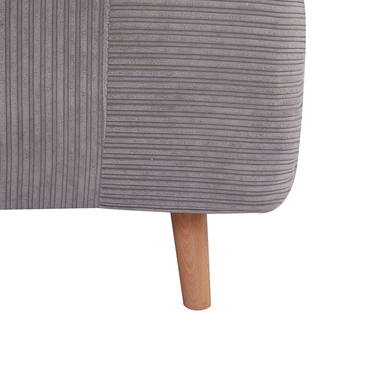 2-I-1 sovesofa gæsteseng, op til 200 kg, justerbar nakkestøtte, fløjlslook, 82 cm x 8 cm x 83 cm, grå