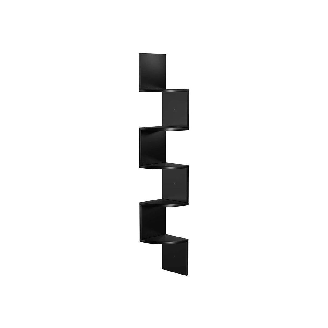 Hjørnereol, L20 x B20 x H127,5 cm, sort
