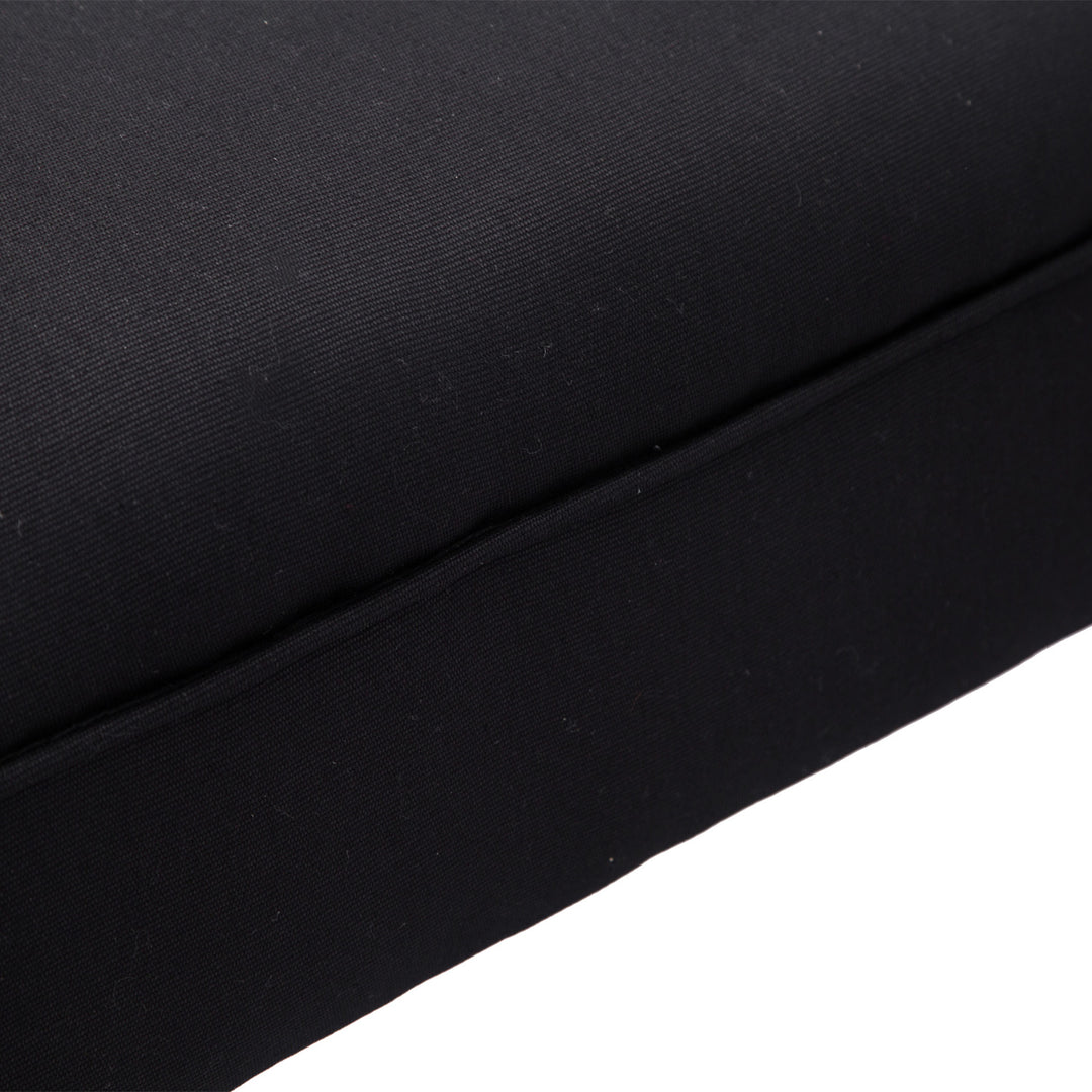 Bænk, sengebænk, tidløst design, blød polstring, op til 130 kg, sort, 102 x 36 x 51 cm