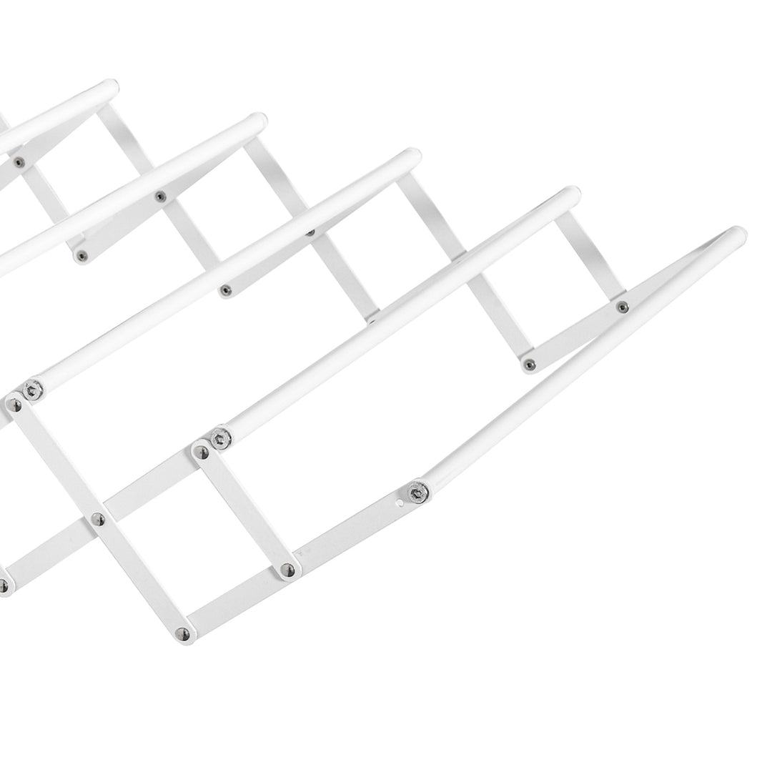 Vægmonteret tørrestativ, udtrækkelig, foldbar, pladsbesparende, hvid, 63,5 x 60 x 20 cm