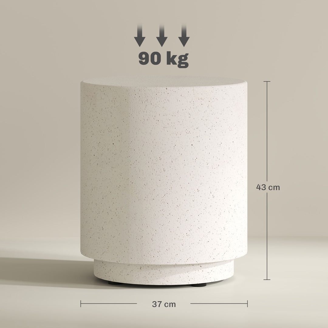 Sidebord i betonlook 37 cm x 37 cm x 43 cm Uorganisk malmpulver Grå