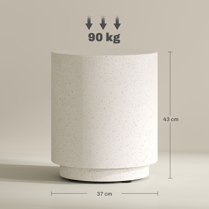 Sidebord i betonlook 37 cm x 37 cm x 43 cm Uorganisk malmpulver Grå