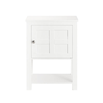 Sidebord / natbord / sengebord i skandi-look,  45x35x60 cm, hvid