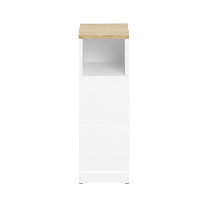 Pladsbesparende og minimalistisk sengebord, skandi-design, L20xB35xH60 cm, hvid