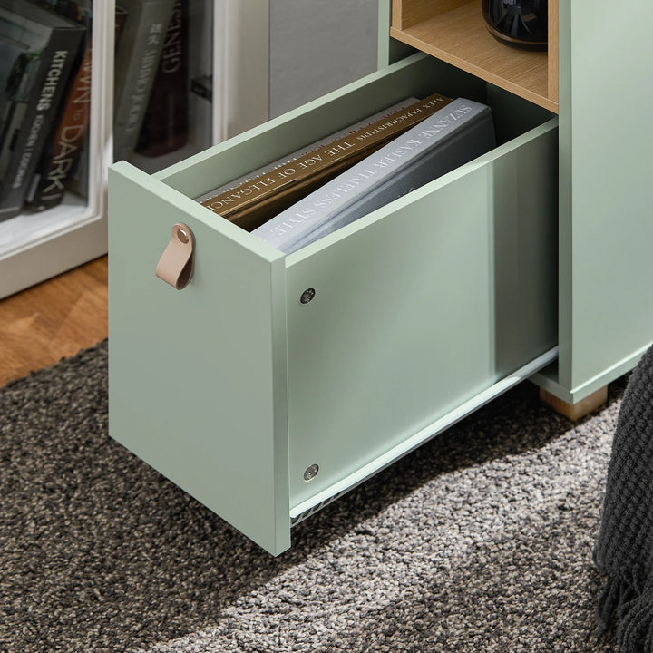 Udnyt pladsen optimalt med dette smarte sidebord, grøn (B24 x D60 x H60 cm)