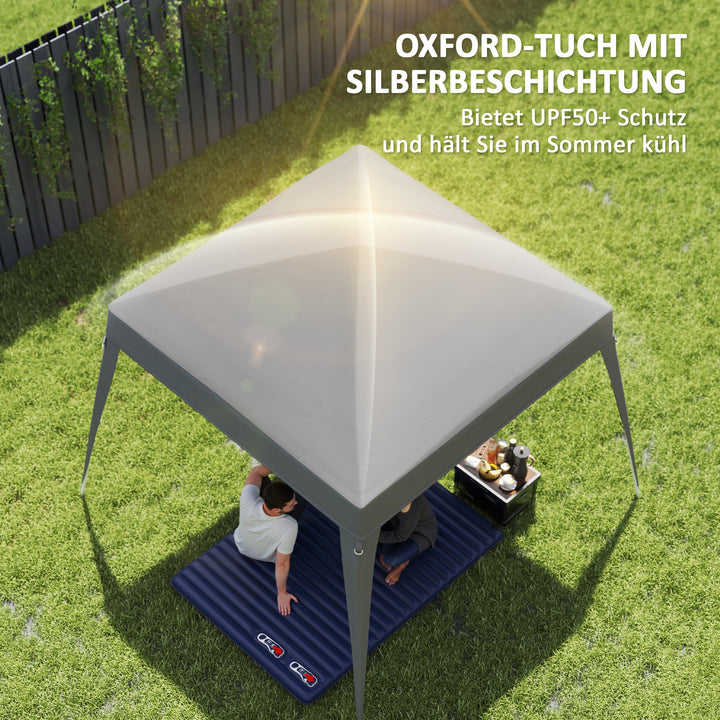 Gazebo udskiftningstag, udskiftningsovertræk til 3 x 3 m havepavillon, udskiftningstag til havetelt, upf 50+, oxfordstof, lysegrå
