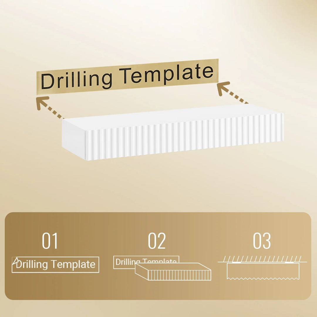 Moderne sengebord med skjult opbevaring – automatisk, batteridrevet lys (hvid), L60 × B20 × H8 cm