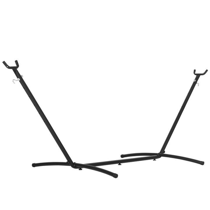 Hængekøjestativ til hængekøjer, hængekøjestativ med kroge, have, strand, metal, 280 x 120 x 110 cm, op til 120 kg