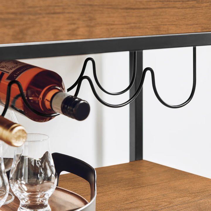 Elegant og funktionel serveringsvogn i industriel vintage-stil, B79 x D40 x H90 cm, brun